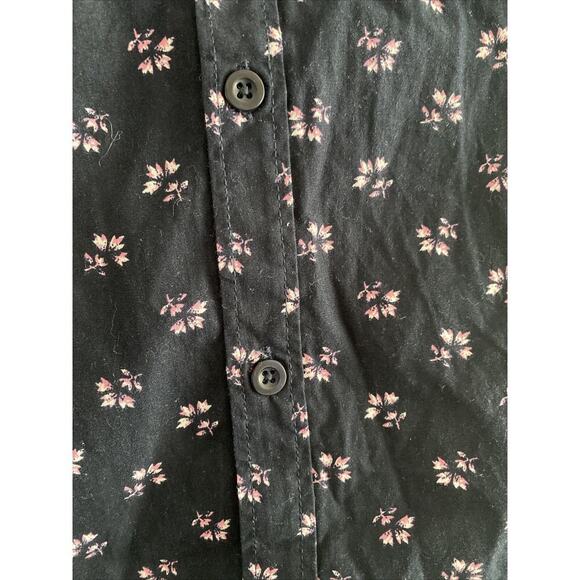 Rugby University Men's Small Navy Short Sleeve Flower Casual Button Down NEW - Picture 3 of 7